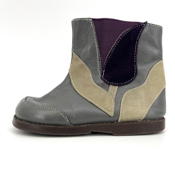 See Kai run Other - See Kai Run gray red leather toddler booties (7)